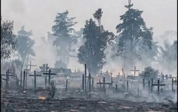 Karhutla Mengganas, Area Pemakaman Kristen Lintang Batang Ikut Dilalap Api
